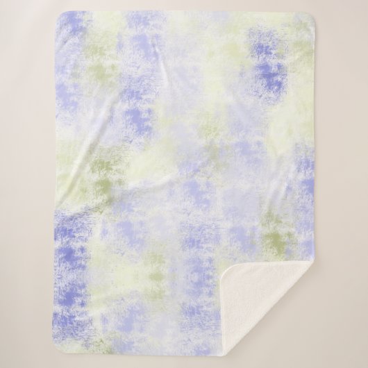 Couverture Sherpa Abstrait d'olive violette (Devant)