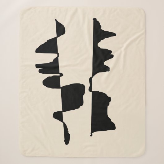 Couverture Sherpa Abstrait Dual Face (Devant)