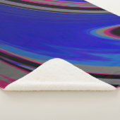 Couverture Sherpa Abstrait Gris Bleu Magenta Fractal (3/4)