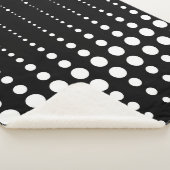 Couverture Sherpa Abstrait moderne design noir lignes blanches point (3/4)