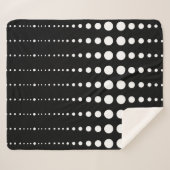 Couverture Sherpa Abstrait moderne design noir lignes blanches point (Devant (Horizontal))