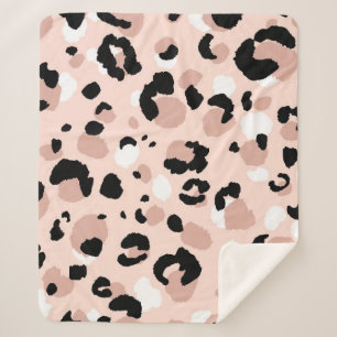 Couverture Sherpa Abstrait moderne léopard sans couture motif. Anima