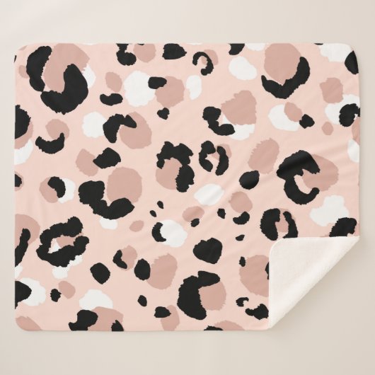 Couverture Sherpa Abstrait moderne léopard sans couture motif. Anima (Devant (Horizontal))