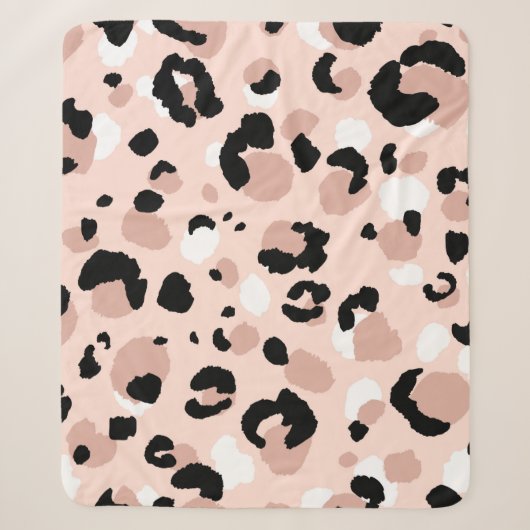 Couverture Sherpa Abstrait moderne léopard sans couture motif. Anima (Devant)