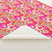 Couverture Sherpa Abstrait moderne orange rose Motif Throw Pil (3/4)