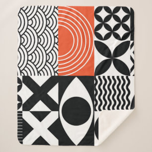 Couverture Sherpa Abstrait moderne : toile de design artistique.