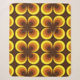 Couverture Sherpa Abstrait. motif sans couture colorée des années 60