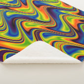 Couverture Sherpa Abstrait Multicolore Ondulé (3/4)