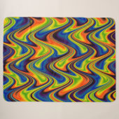 Couverture Sherpa Abstrait Multicolore Ondulé (Devant (Horizontal))