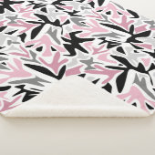Couverture Sherpa Abstrait, Noir et Rose, Jeune, Throw Pill moderne (3/4)