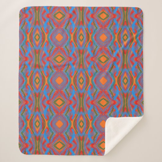 Couverture Sherpa Abstrait Orange (Devant)