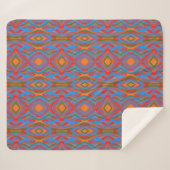 Couverture Sherpa Abstrait Orange (Devant (Horizontal))
