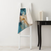 Couverture Sherpa Abstrait Portrait Mur Art, Femme moderne Face à la (En situation)