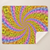 Couverture Sherpa Abstrait psychédélique Vortex Sherpa Blanket (Devant (Horizontal))