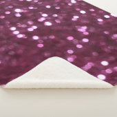 Couverture Sherpa Abstrait rose, lumières déconcentrées bokeh. (3/4)