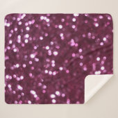 Couverture Sherpa Abstrait rose, lumières déconcentrées bokeh. (Devant (Horizontal))