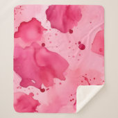 Couverture Sherpa Abstrait rose sur rose (Devant)