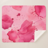 Couverture Sherpa Abstrait rose sur rose (Devant (Horizontal))