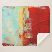 Couverture Sherpa Abstrait rouge de l'Alaska (Devant (Horizontal))