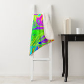 Couverture Sherpa Abstrait Splashing Rainbow Liquid (En situation)