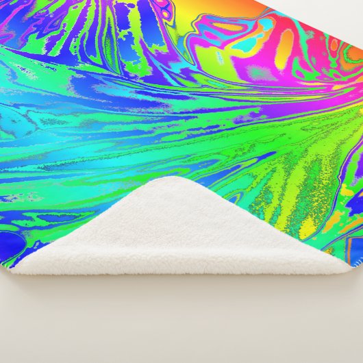 Couverture Sherpa Abstrait Splashing Rainbow Liquid (3/4)