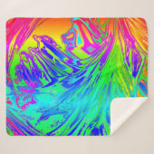 Couverture Sherpa Abstrait Splashing Rainbow Liquid (Devant (Horizontal))