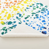 Couverture Sherpa Abstrait Terrazzo Mosaic coloré Rainbow Motif (3/4)