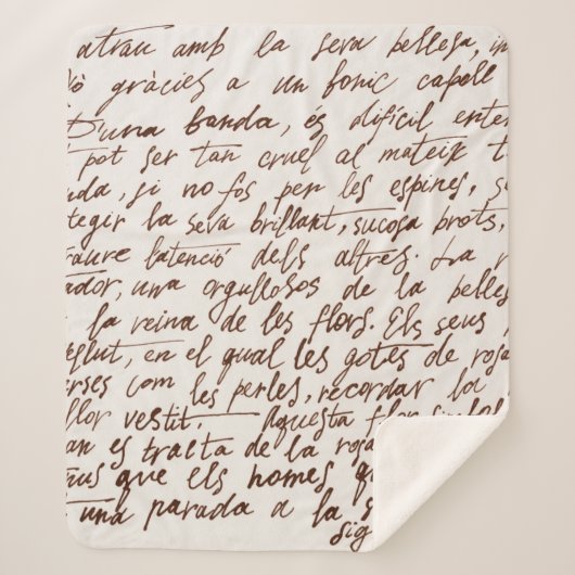 Couverture Sherpa Abstrait texte manuscrit noir rétro illisible.  (Devant)