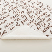 Couverture Sherpa Abstrait texte manuscrit noir rétro illisible.  (3/4)