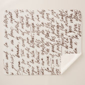 Couverture Sherpa Abstrait texte manuscrit noir rétro illisible.  (Devant (Horizontal))