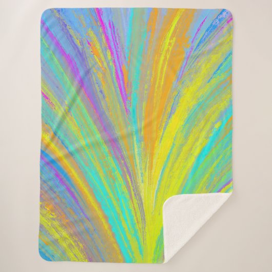 Couverture Sherpa Abstrait Tropical Summer Fun (Devant)