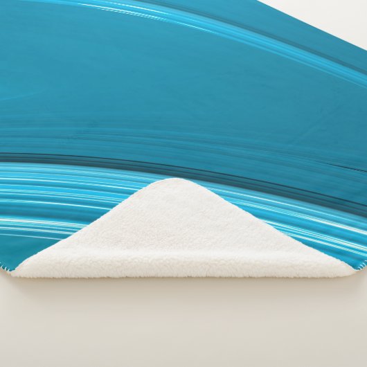 Couverture Sherpa Abstrait Turquoise Blue Swirl Petit (3/4)