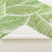 Couverture Sherpa Abstrait vert fleuri, arrière - plan sans soudure. (3/4)