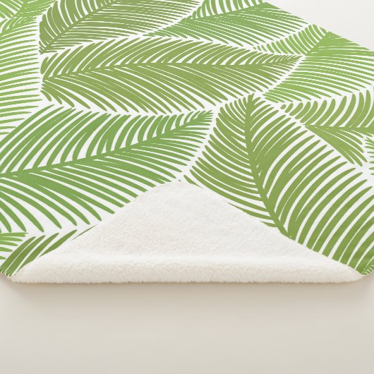 Couverture Sherpa Abstrait vert fleuri, arrière - plan sans soudure. (3/4)