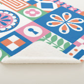 Couverture Sherpa Abstraite carte florale. Motif folklorique incompa (3/4)