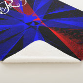 Couverture Sherpa Abstraite Couleur Myrtille (3/4)
