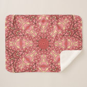 Couverture Sherpa Abstraite fleur mandala ethnique sans couture moti (Devant (Horizontal))