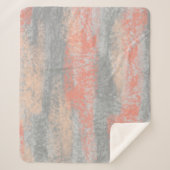 Couverture Sherpa Abstraite teintes molles Corail Peach Grey (Devant)