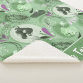 Couverture Sherpa Abstraite verte de sirène lunaire (3/4)