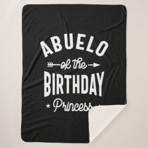 Couverture Sherpa Abuelo De La Princesse D'Anniversaire