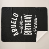 Couverture Sherpa Abuelo De La Princesse D'Anniversaire (Devant (Horizontal))