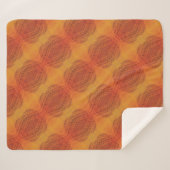 Couverture Sherpa Acceptation | Médaillons de saumons rouges orange  (Devant (Horizontal))