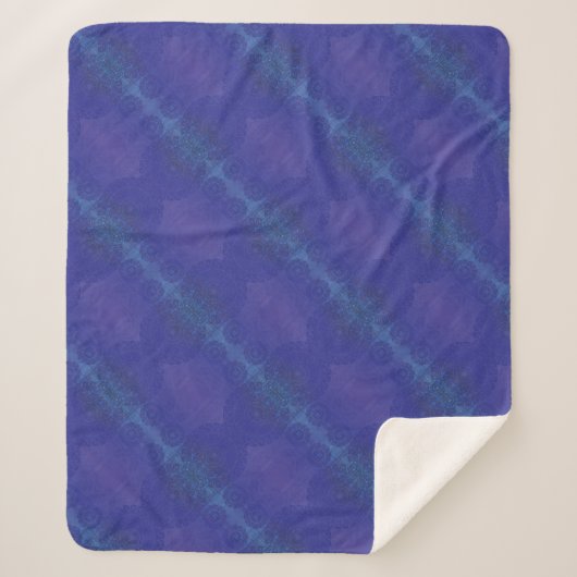 Couverture Sherpa Acceptation | Médaillons de violet violet bleu Ind (Devant)
