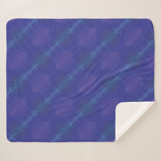 Couverture Sherpa Acceptation | Médaillons de violet violet bleu Ind (Devant (Horizontal))