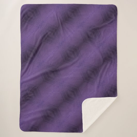 Couverture Sherpa Acceptation | Motif Boho violet écectique (Devant)