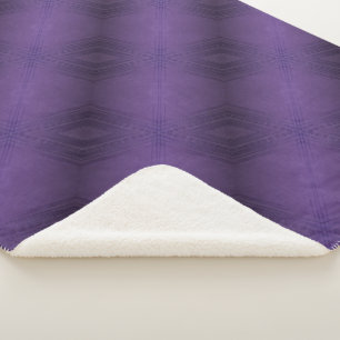 Couverture Sherpa Acceptation   Motif Boho violet écectique