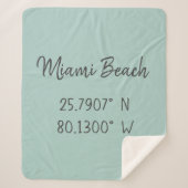 Couverture Sherpa Accueil Coordonnées GPS Longitude Latitude Miami (Devant)