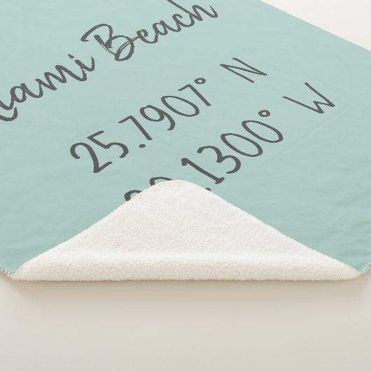 Couverture Sherpa Accueil Coordonnées GPS Longitude Latitude Miami (3/4)