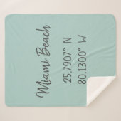 Couverture Sherpa Accueil Coordonnées GPS Longitude Latitude Miami (Devant (Horizontal))