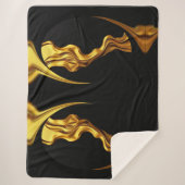 Couverture Sherpa Achempong Opulent Swirl  Liquid Luxury Gold Black (Devant)